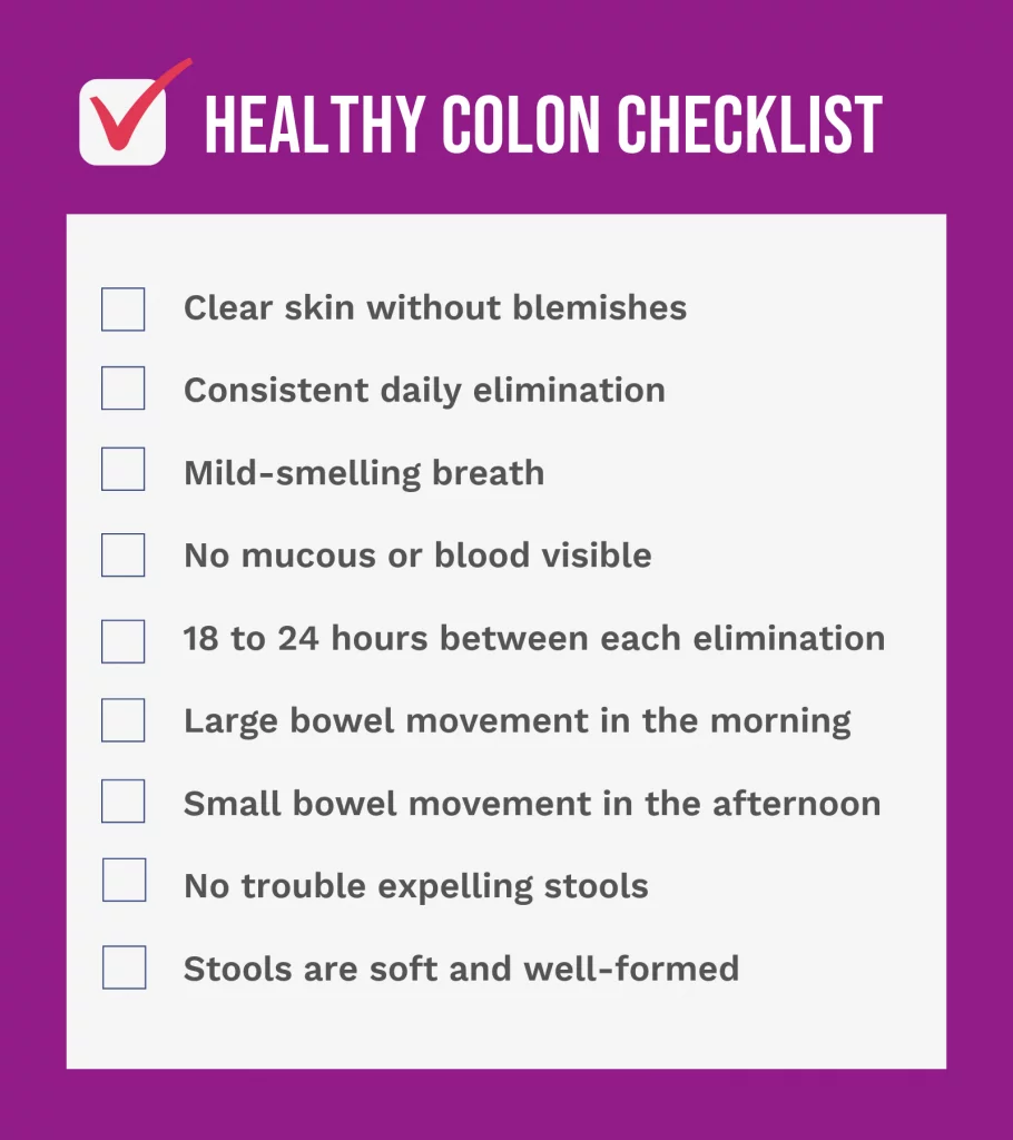 infographic checklist for good colon health