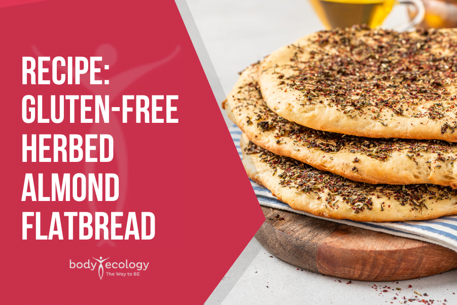 gluten-free herbed almond flatbread